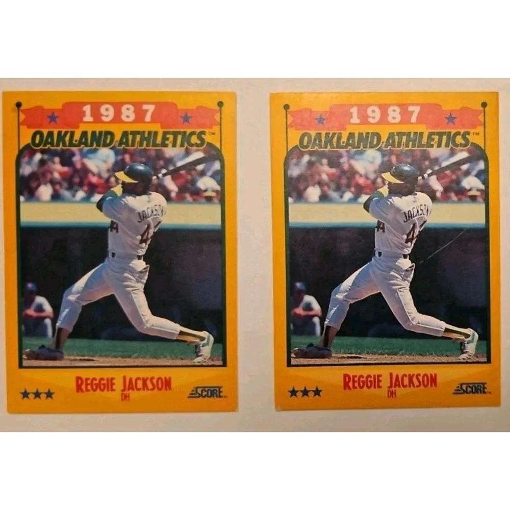 1988 Score Inserts Reggie Jackson Lot of 6 #500, 501 (2) #502 (2) #500 & #501